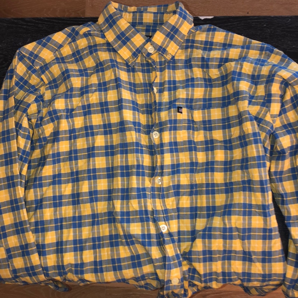 Blue and Yellow Polo Raph Lauren Buttondown Shirt